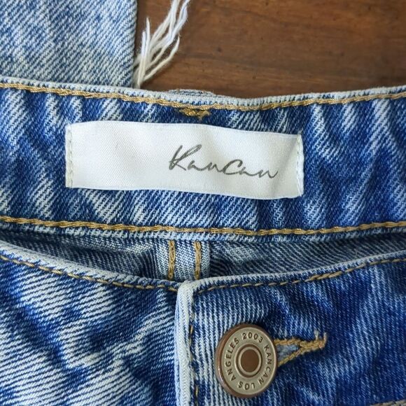 KanCan Light Acid Wash High Rise Distressed Boyfriend Jeans Women's Size 5 26 - Picture 5 of 10
